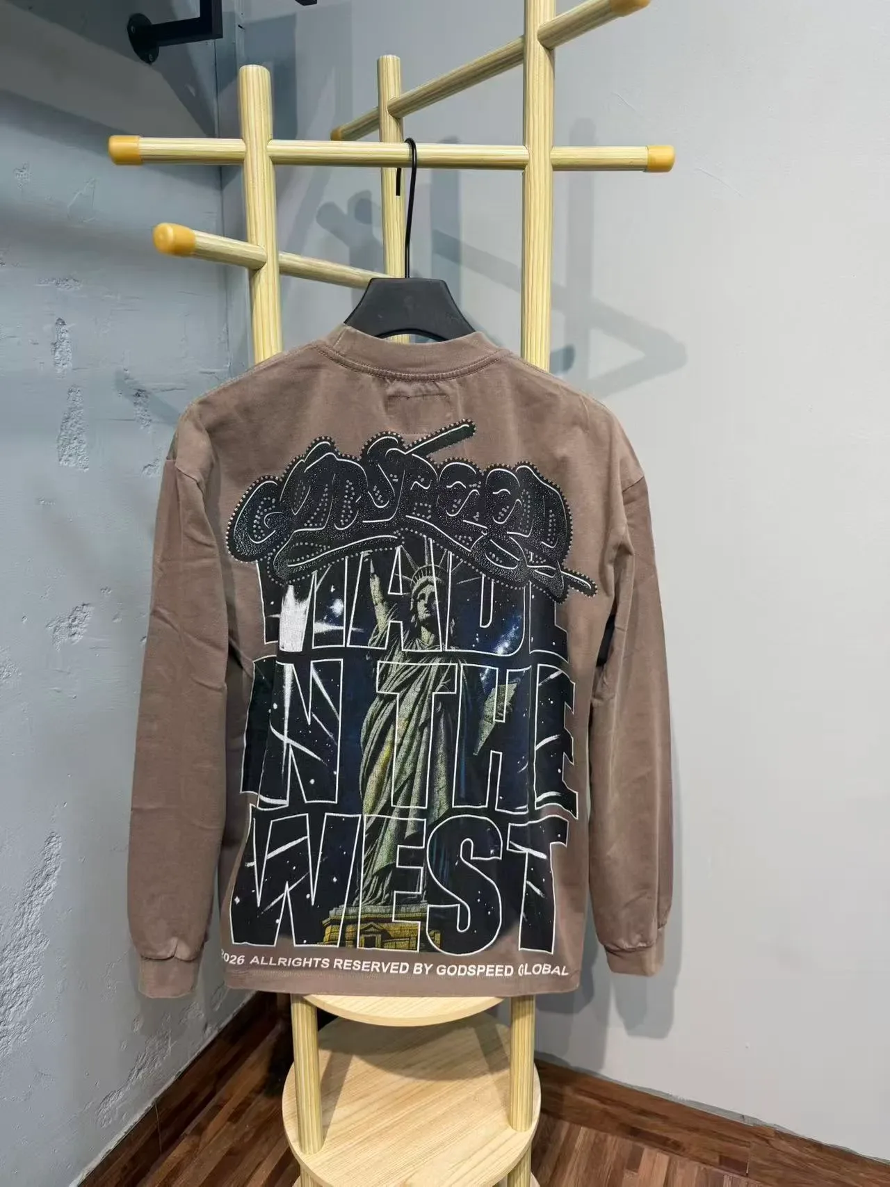 Godspeed Graphic Print Oversized Long-Sleeve T-Shirt 5