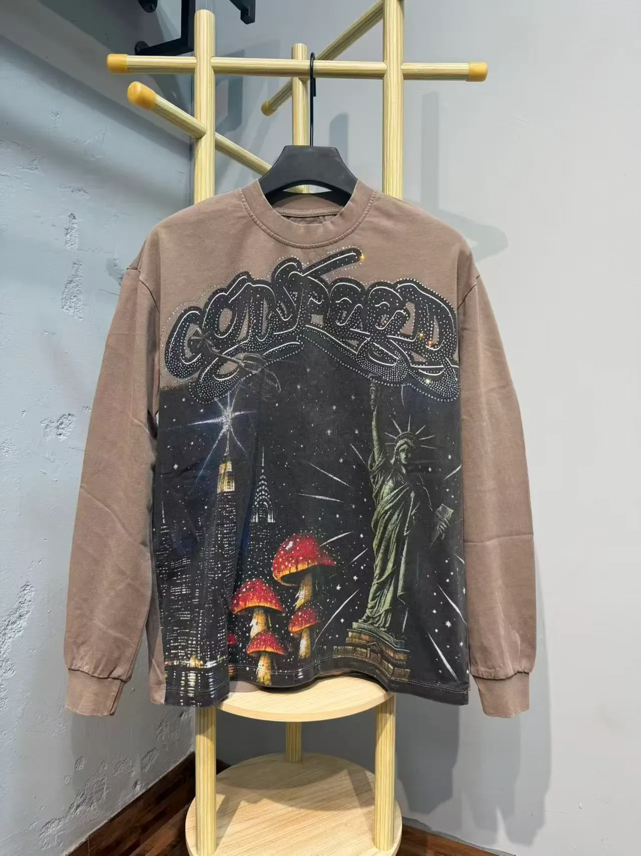 Godspeed Graphic Print Oversized Long-Sleeve T-Shirt 6