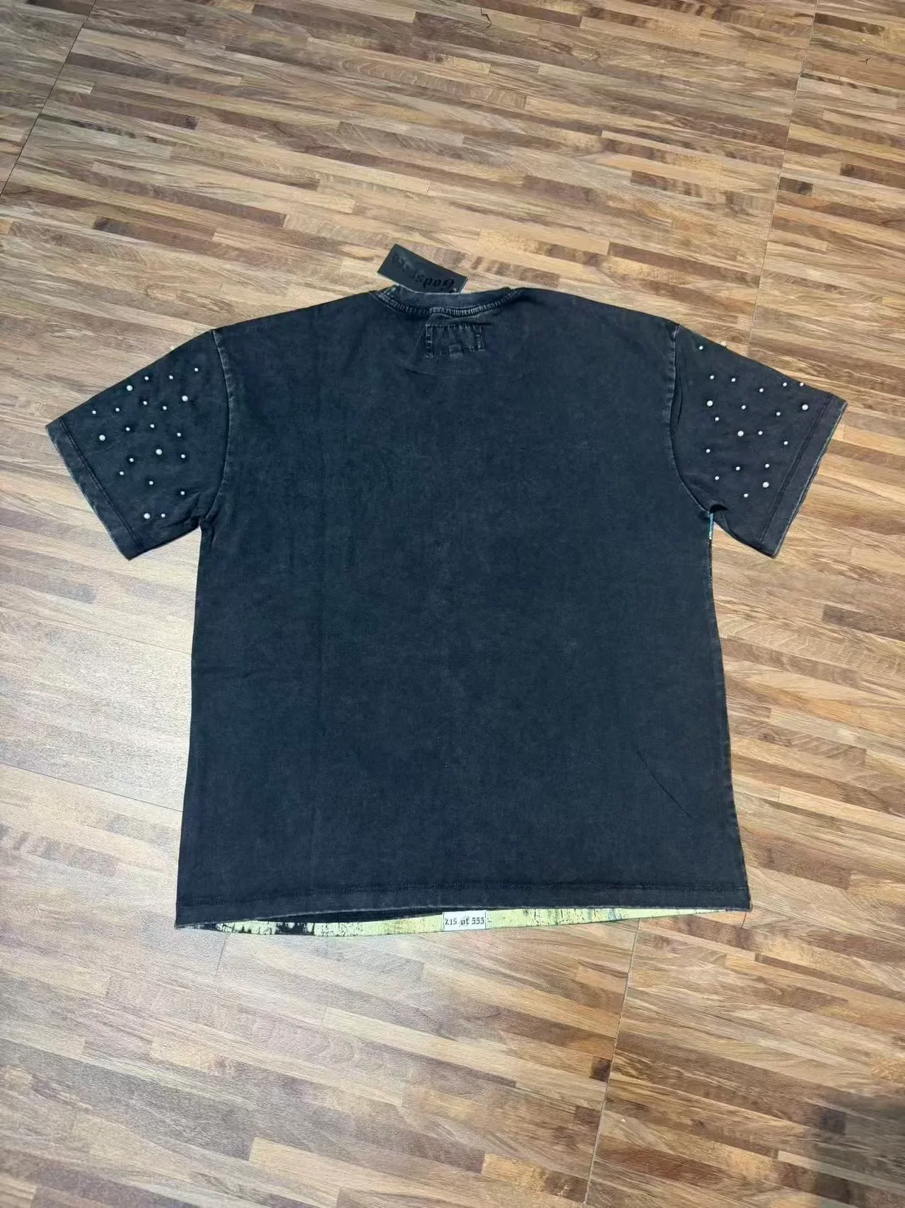 Godspeed Graphic Print Rhinestone Sleeve T-Shirt 7