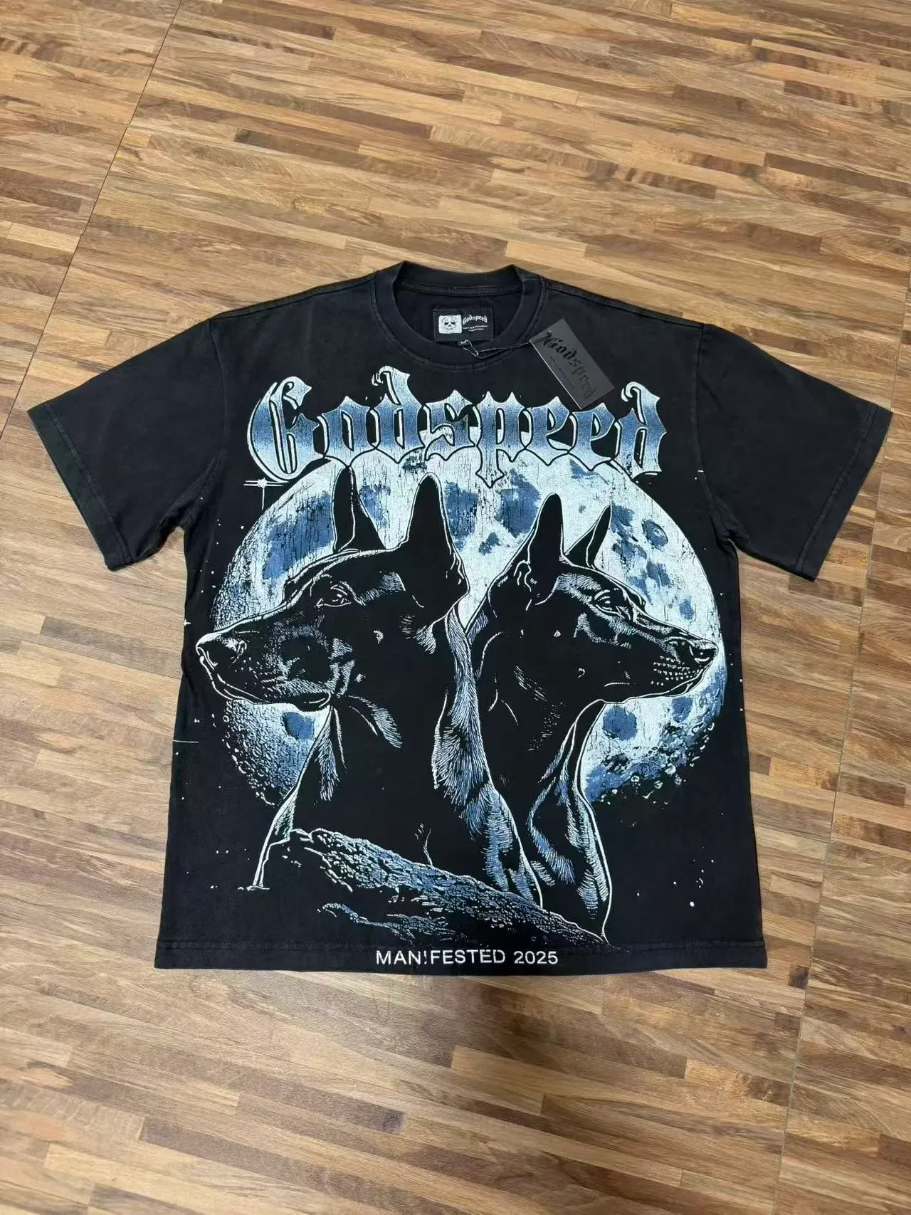 Godspeed Man!Fested 2025 Graphic Print Black T-Shirt 7