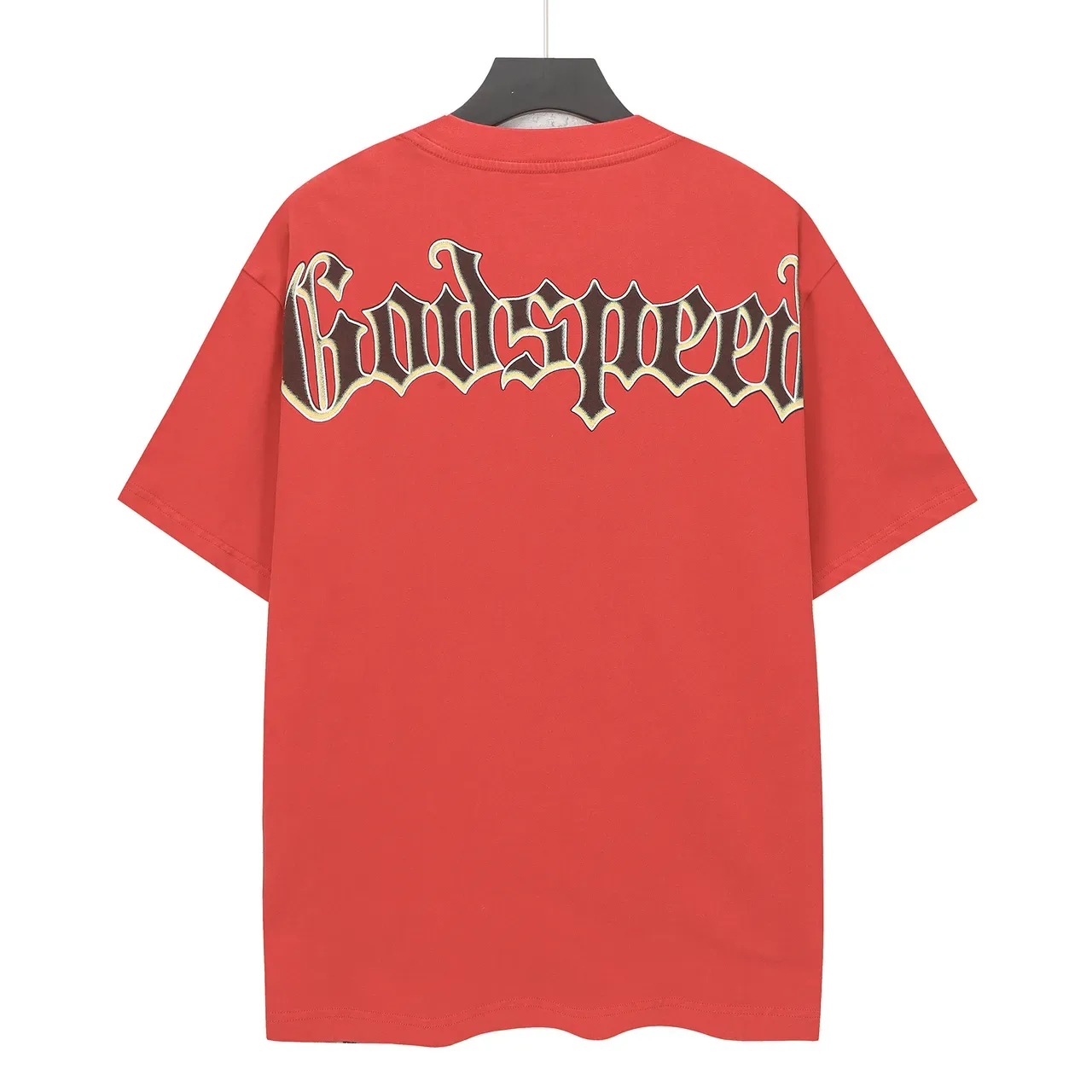 Godspeed Red Black Oversized Fit Full-Front Graphic Print T-Shirt 3