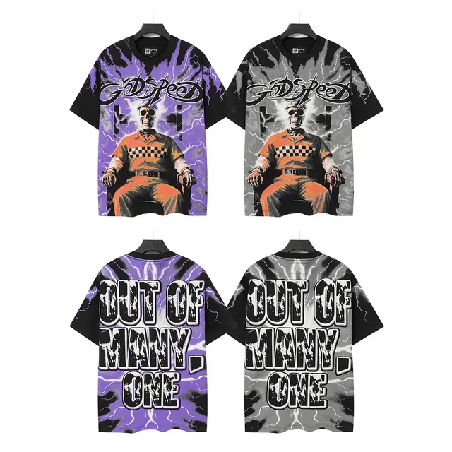 Godspeed Skeleton Lightning Graphic T-Shirt 2