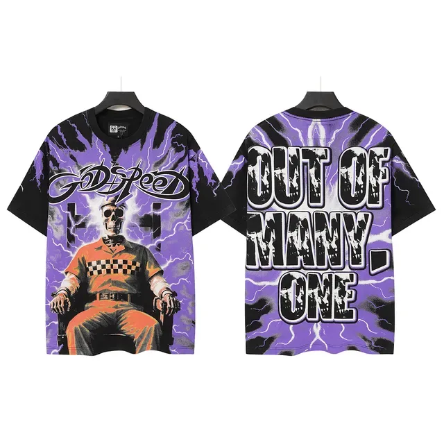 Godspeed Skeleton Lightning Graphic T-Shirt 3