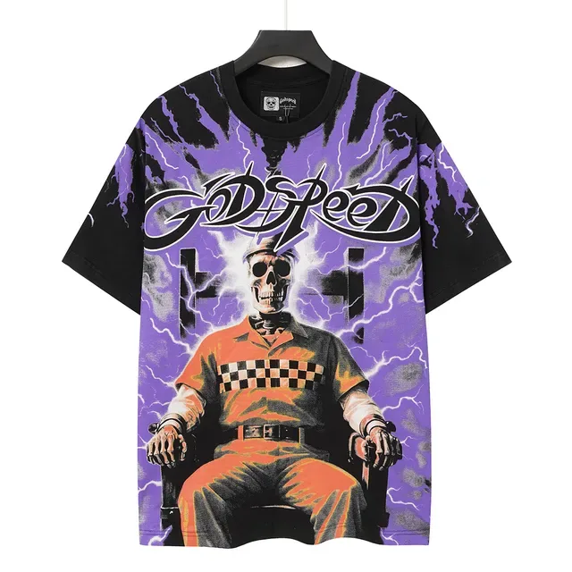 Godspeed Skeleton Lightning Graphic T-Shirt 4
