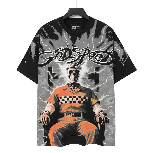 Godspeed Skeleton Lightning Graphic T-Shirt 7