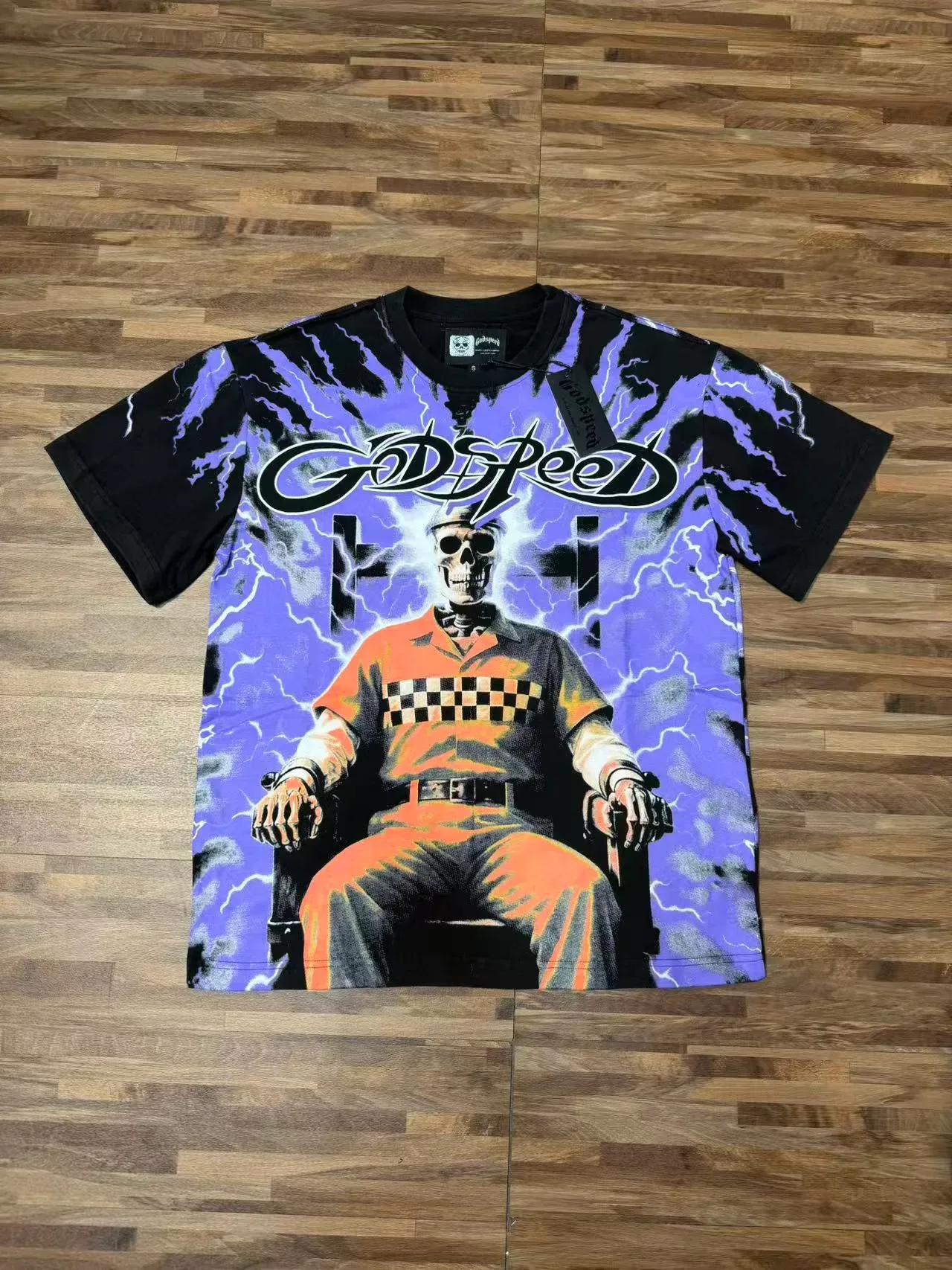 Godspeed Skeleton Lightning Graphic T-Shirt 14