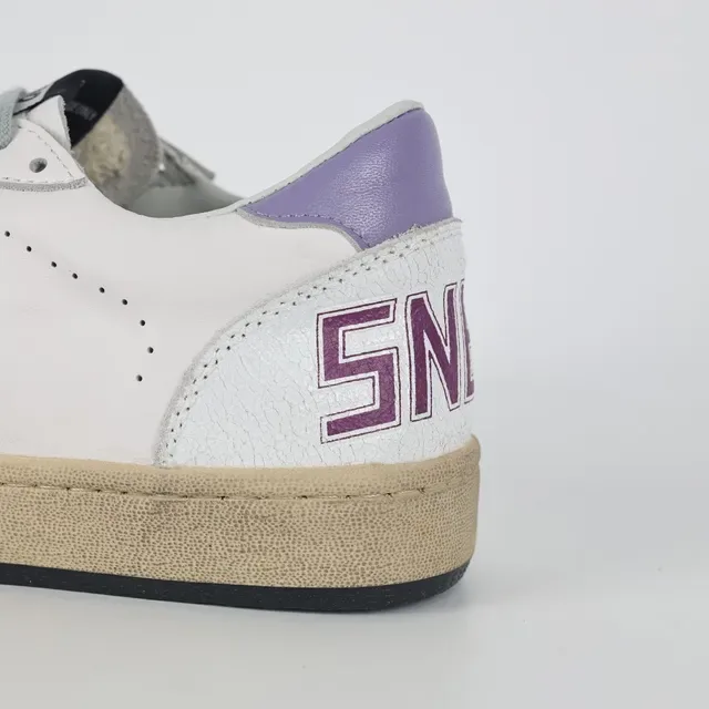 Golden Goose Super-Star أبيض بنفسجي لامع تطبيق تمزق قاعدة مطاطية أحذية رياضية أسلوب حياة 4