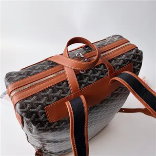 Goyard Green Structured Coated Canvas Chevron Monogram Pattern Casual Backpack 4