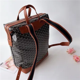 Goyard Green Structured Coated Canvas Chevron Monogram Pattern Casual Backpack 5