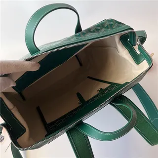 Goyard Green Structured Coated Canvas Chevron Monogram Pattern Casual Backpack 11