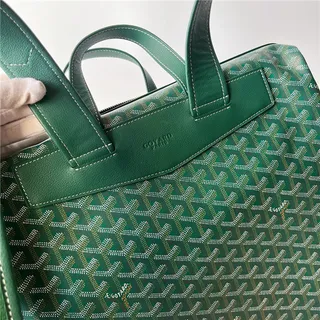 Goyard Green Structured Coated Canvas Chevron Monogram Pattern Casual Backpack 12