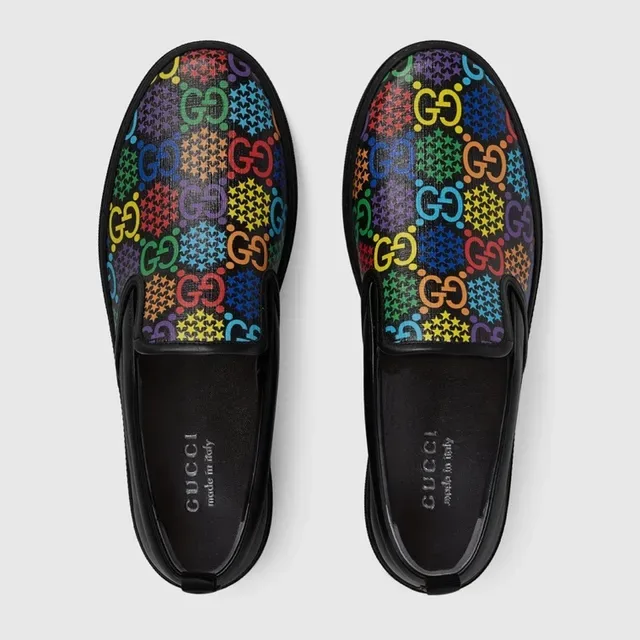Gucci Ace Multicolor Interlocking G Print Slip-On Lifestyle Sneakers 2
