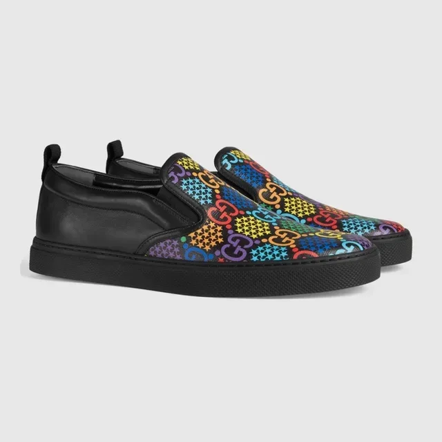 Gucci Ace Multicolor Interlocking G Print Slip-On Lifestyle Sneakers 3