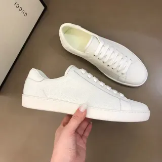 Gucci Ace Perforated Monogram White Lifestyle Sneakers