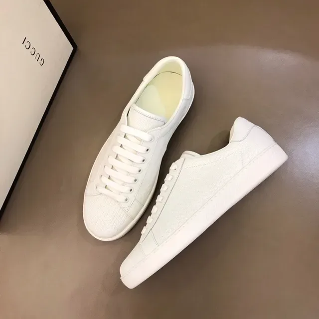 Gucci Ace Perforated Monogram White Lifestyle Sneakers 7