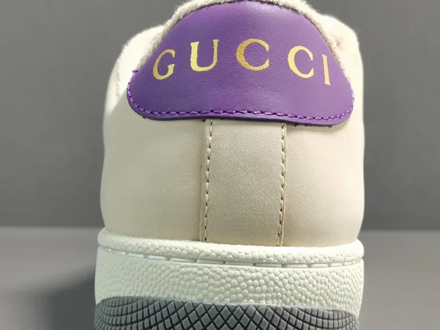 Gucci Ace Web Stripe Off-White Purple Orange Blue Lifestyle Sneakers 9