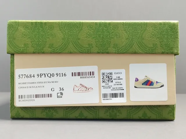 Gucci Ace Web Stripe Off-White Purple Orange Blue Lifestyle Sneakers 16