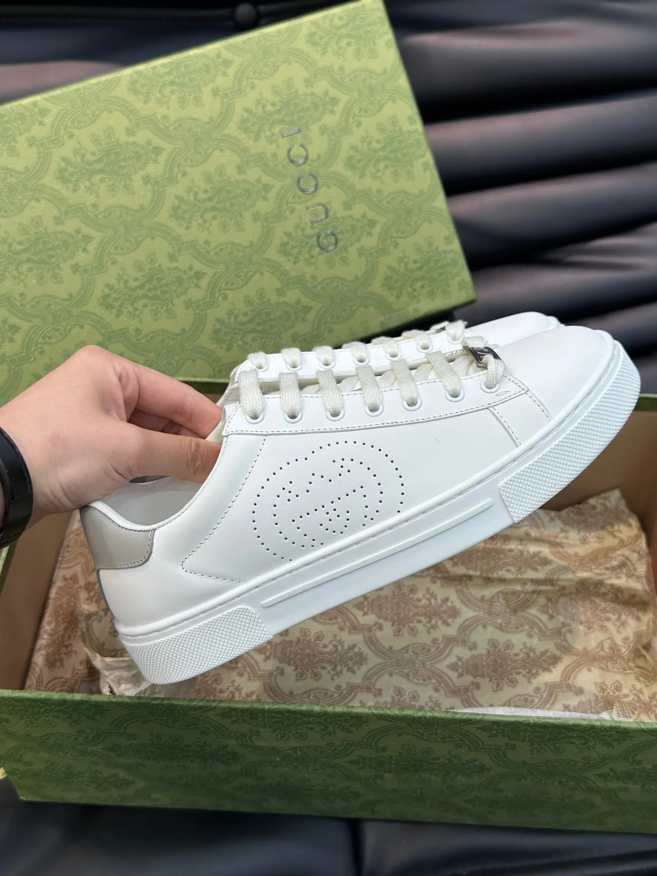 Gucci Ace White Leather Lifestyle Sneakers 4