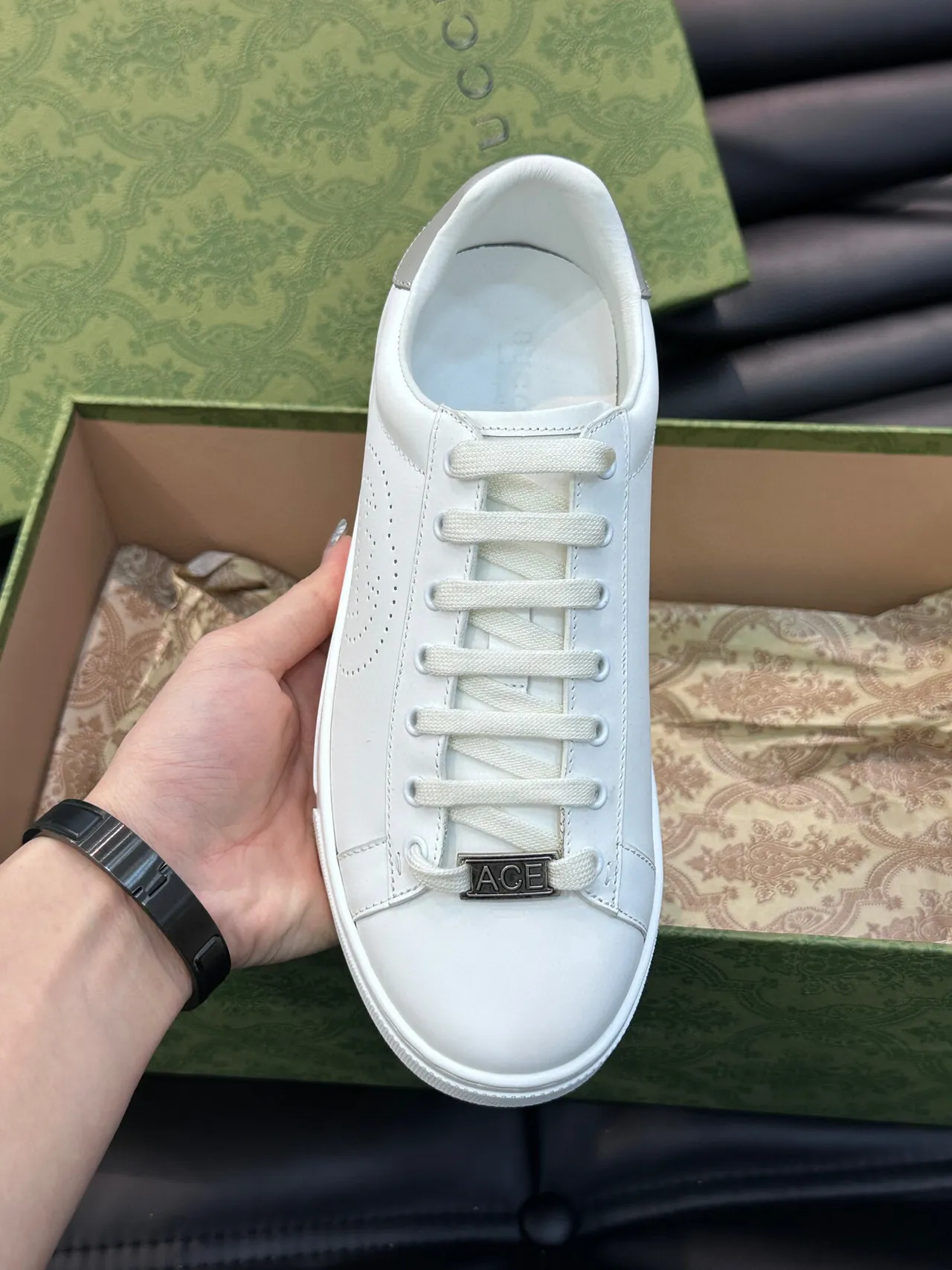 Gucci Ace White Leather Lifestyle Sneakers 6
