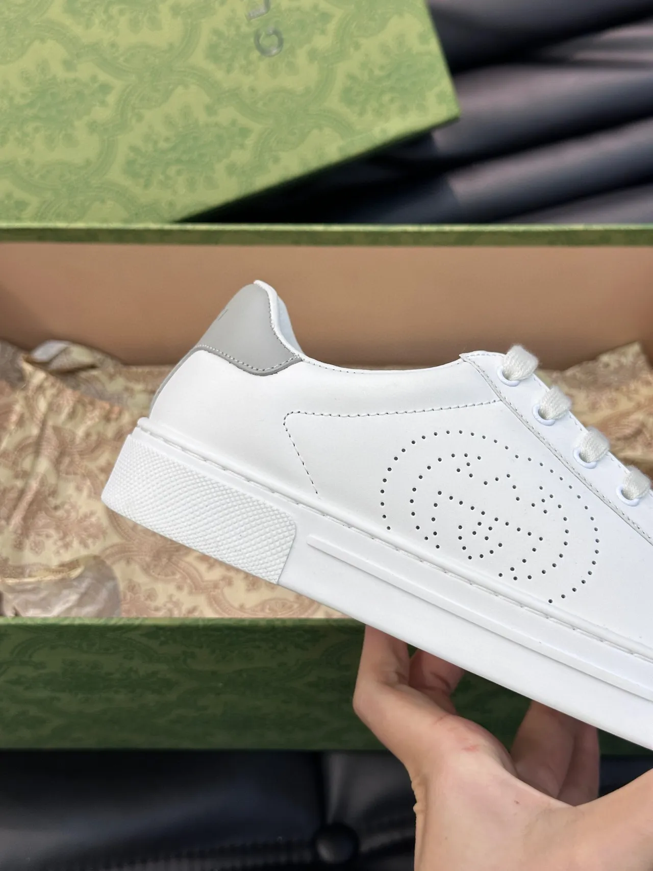Gucci Ace White Leather Lifestyle Sneakers 7