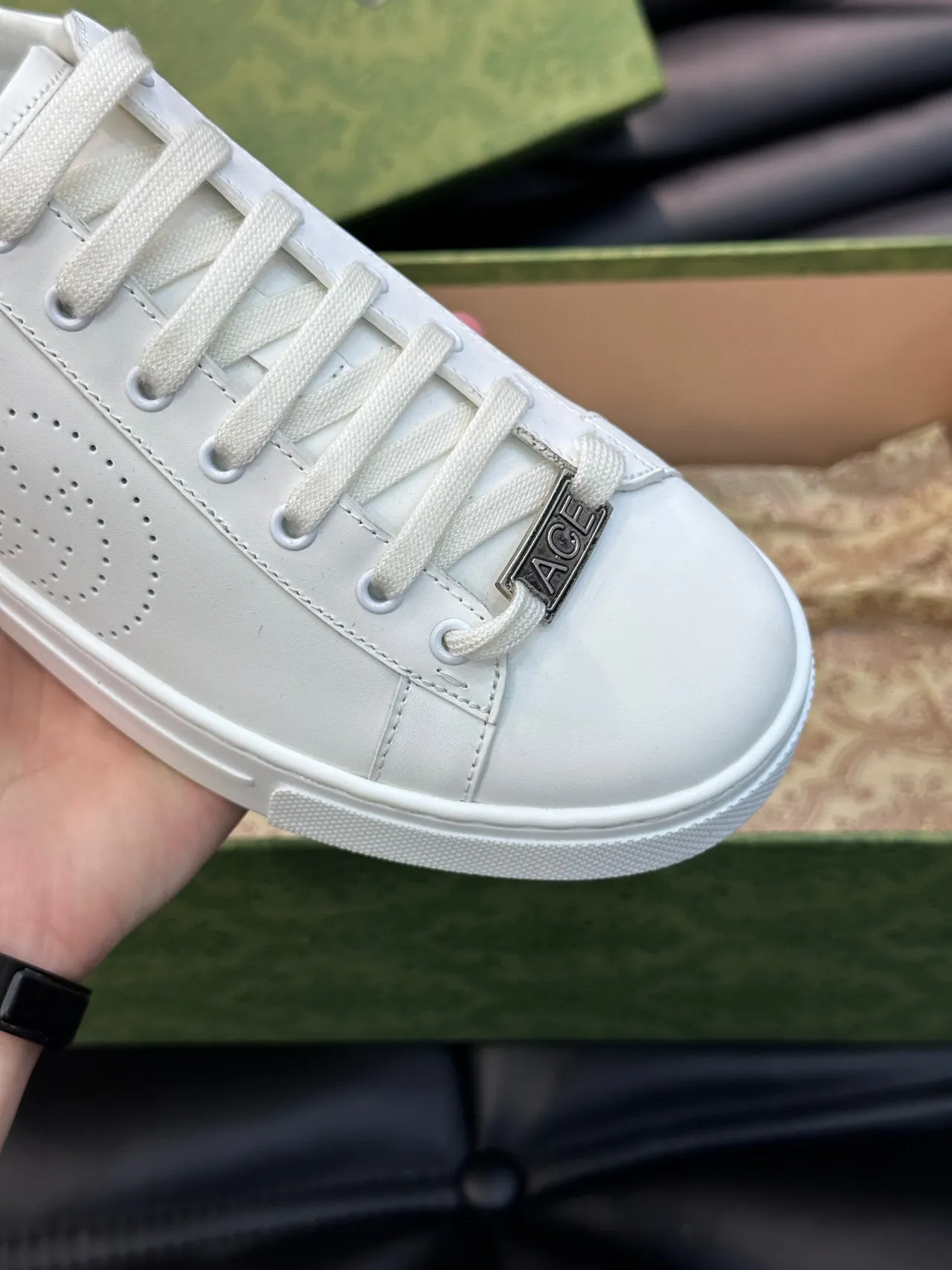 Gucci Ace White Leather Lifestyle Sneakers 8