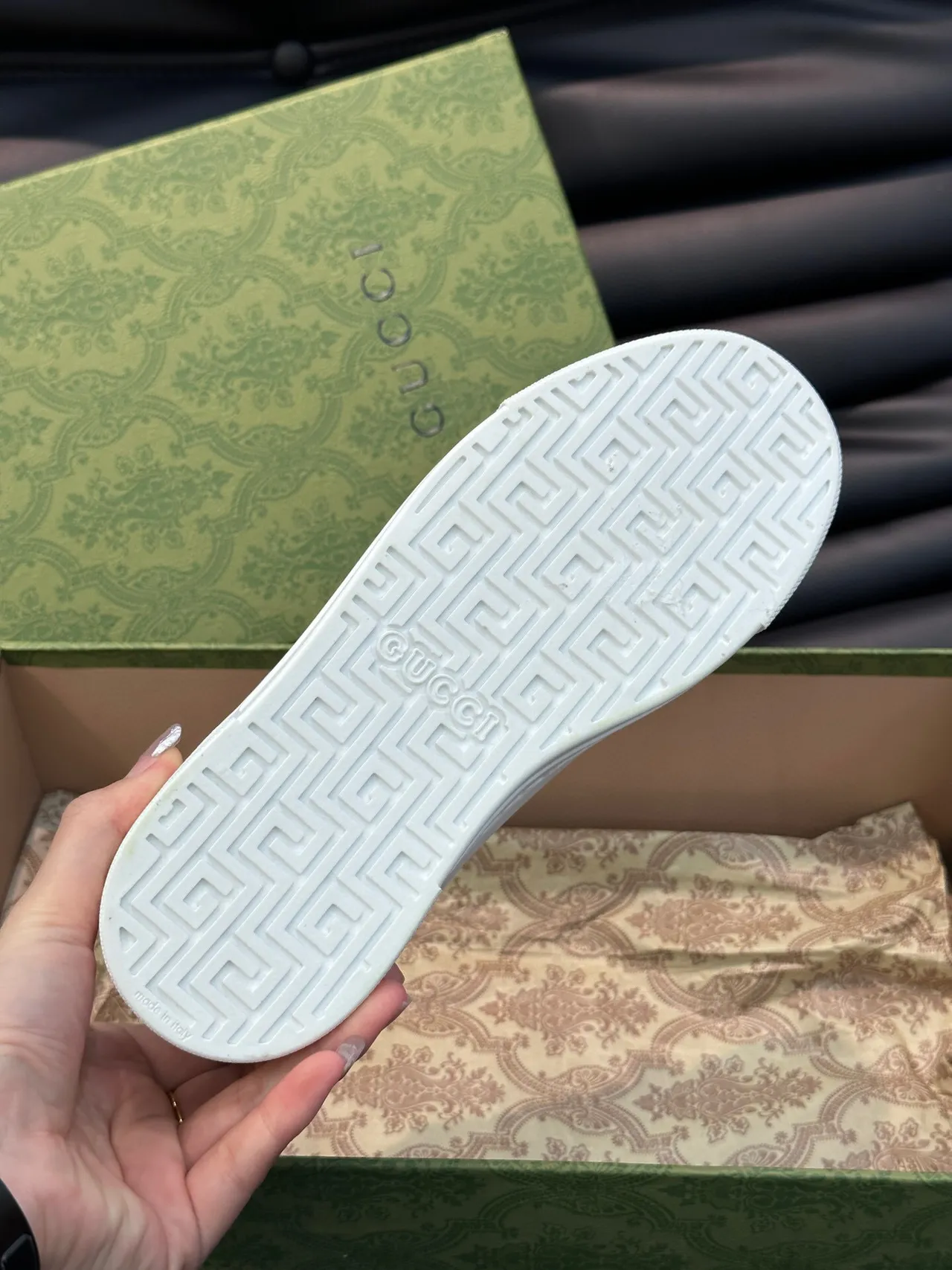 Gucci Ace White Leather Lifestyle Sneakers 9