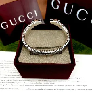 Gucci Animal-Head Twisted Rope Cuff Bracelet