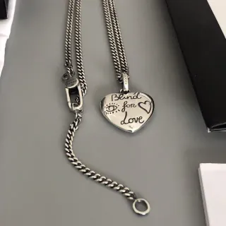 Gucci Blind for Love Heart Pendant Necklace