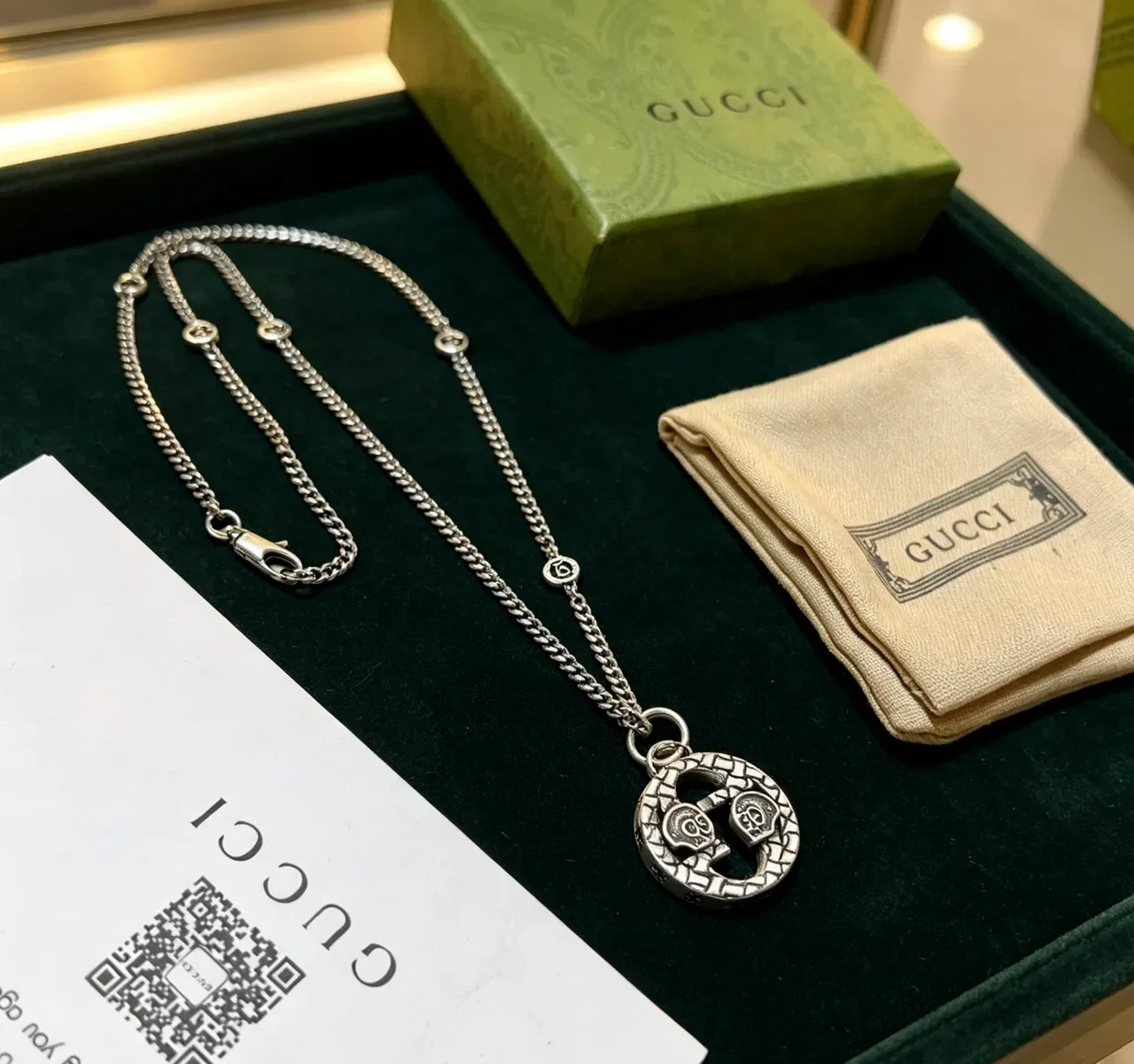 Gucci Dionysus-Inspired Interlocking G Snake Pendant Necklace 9