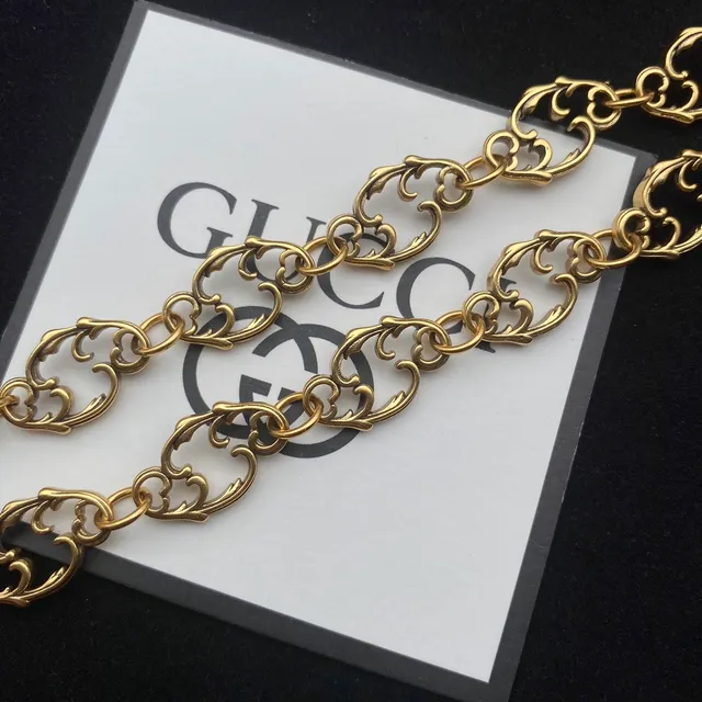 Gucci Double G Crystal Multicolor Pendant Necklace 6