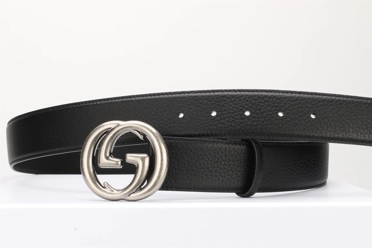 Gucci GG Marmont Black Pebbled Leather Belt 5