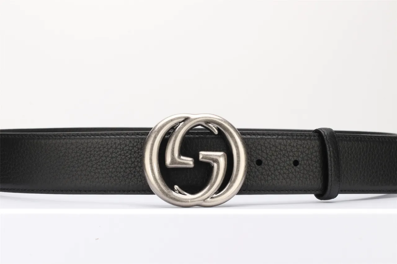 Gucci GG Marmont Black Pebbled Leather Belt 8