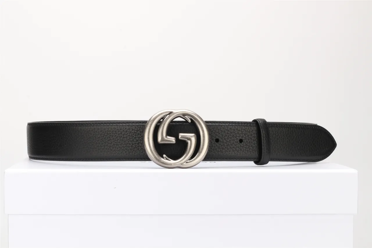 Gucci GG Marmont Black Pebbled Leather Belt 9