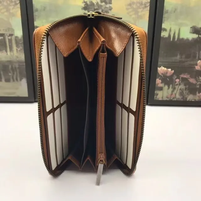 Gucci GG Marmont Portefeuille Long en Cuir Matelassé Marron 7