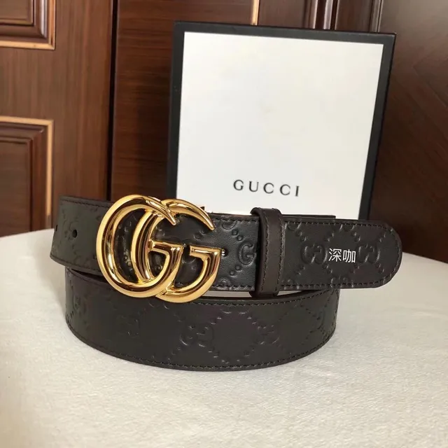Gucci GG Marmont Embossed Monogram Leather Belt 2