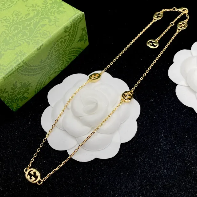 Gucci GG Marmont Gold White Chain Interlocked G Charms Bracelet 6