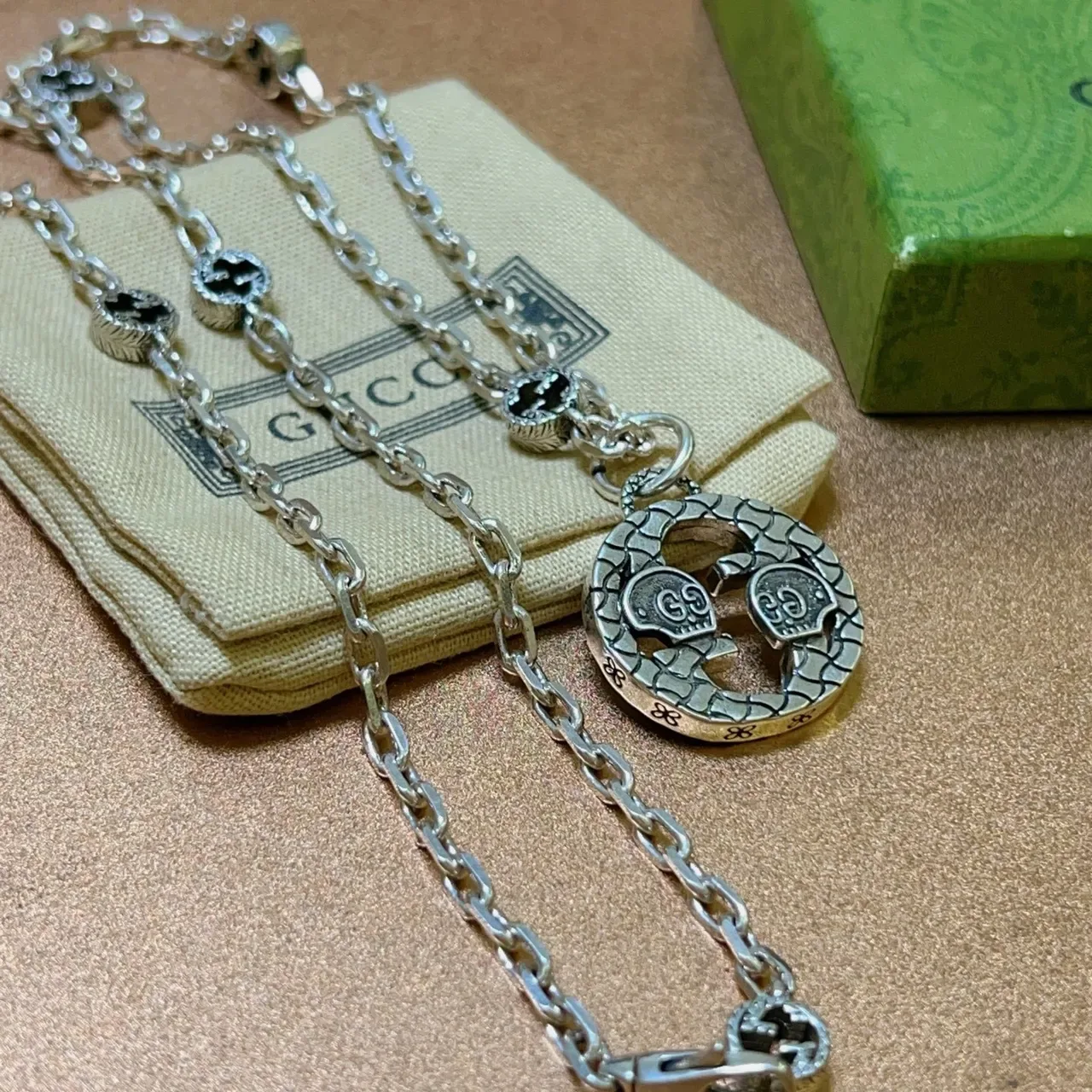 Gucci GG Marmont Interlocking G Charm Necklace 6