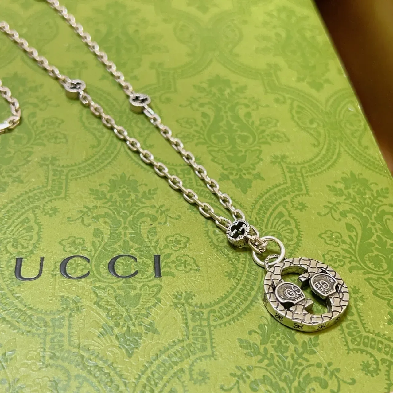 Gucci GG Marmont Interlocking G Charm Necklace 9