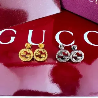 Gucci GG Marmont Interlocking G Rope-Edge Stud Earrings