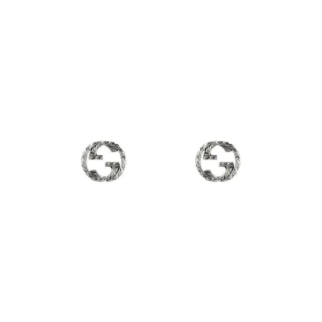 Gucci GG Marmont Interlocking G Rope-Edge Stud Earrings 7