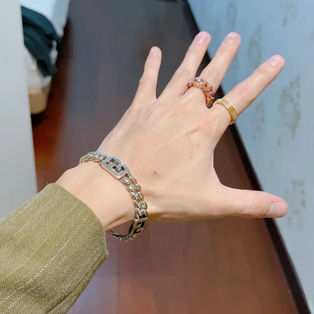 Gucci GG Marmont Interlocking G Silver Chain Bracelet 6