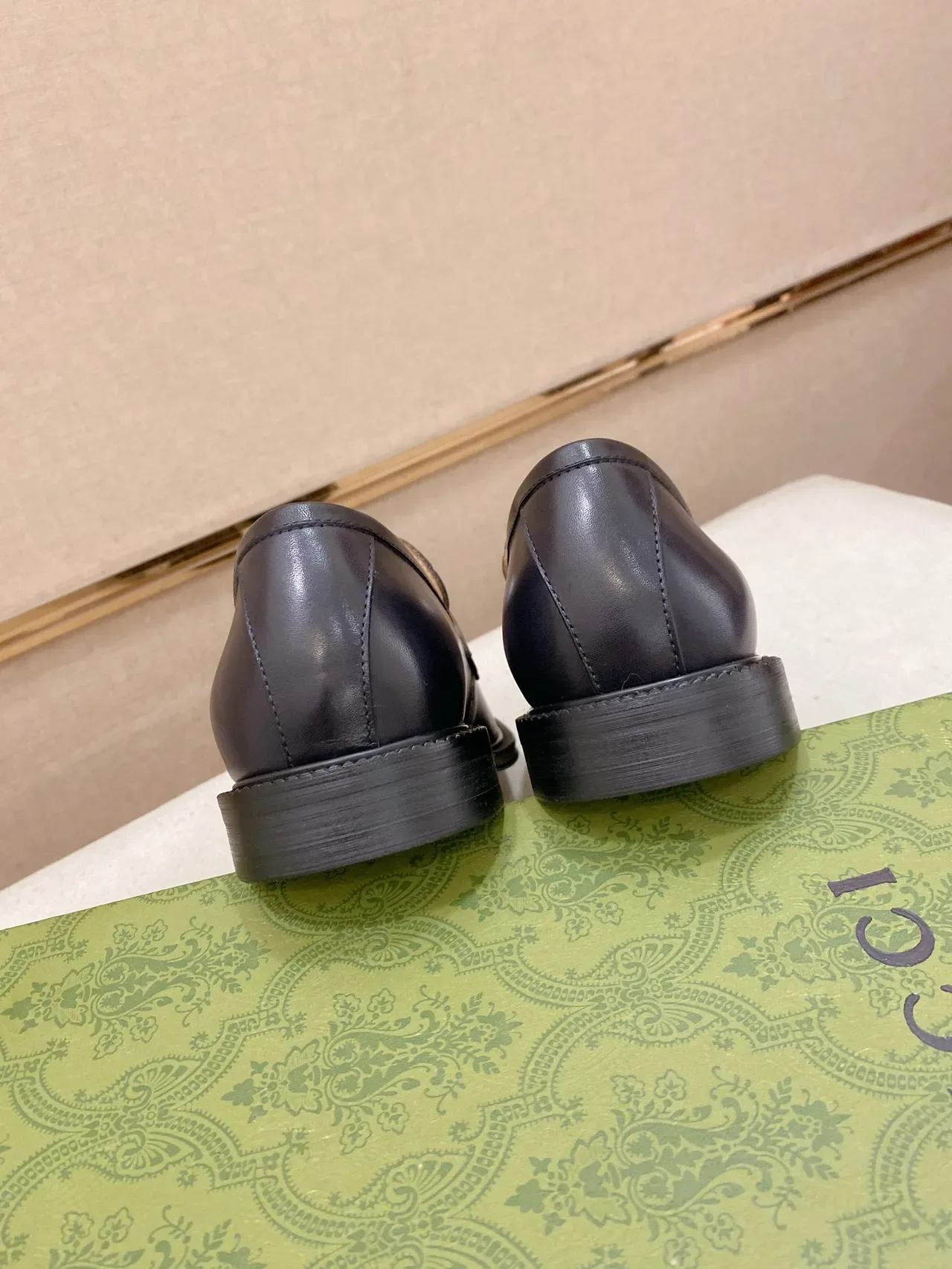 Gucci GG Marmont Loafer Navy Blue Monogram Leather Loafers 3