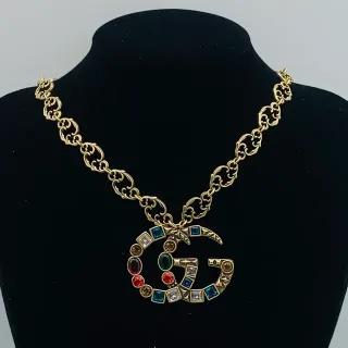 Collier Gucci GG Marmont multicolore en cristal Double G