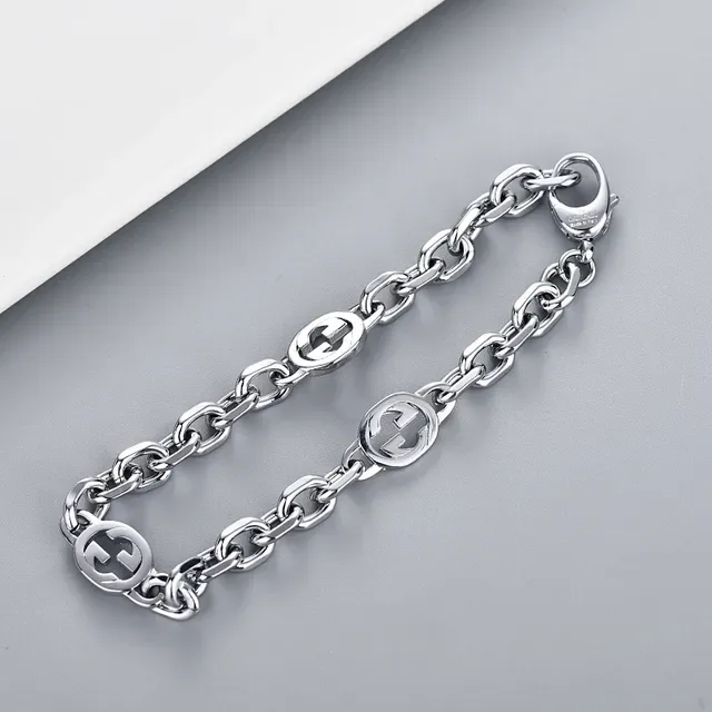 Gucci GG Marmont Silver-Toned Double G Logo Chain Necklace 4