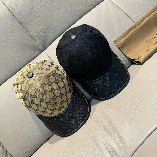 Gucci GG Monogram Canvas and Leather Baseball Cap 2