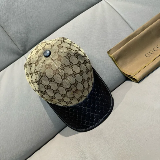 Gucci GG Monogram Canvas and Leather Baseball Cap 3