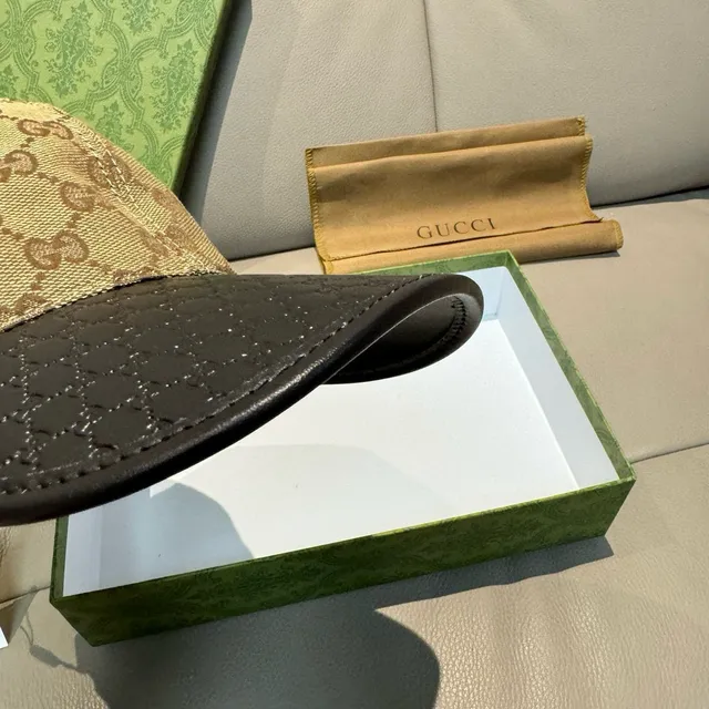 Gucci GG Monogram Canvas and Leather Baseball Cap 6
