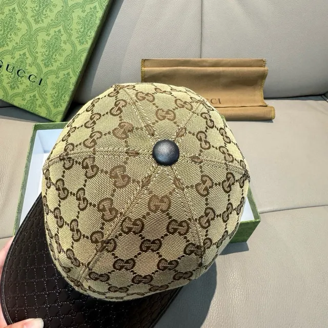 Gucci GG Monogram Canvas and Leather Baseball Cap 7