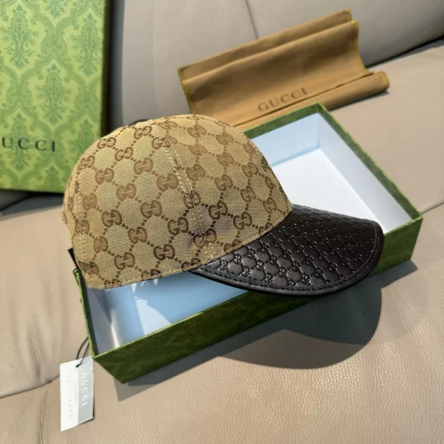 Gucci GG Monogram Canvas and Leather Baseball Cap 9
