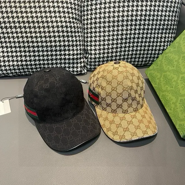 Gucci GG Monogram Canvas Web Stripe Baseball Cap 2